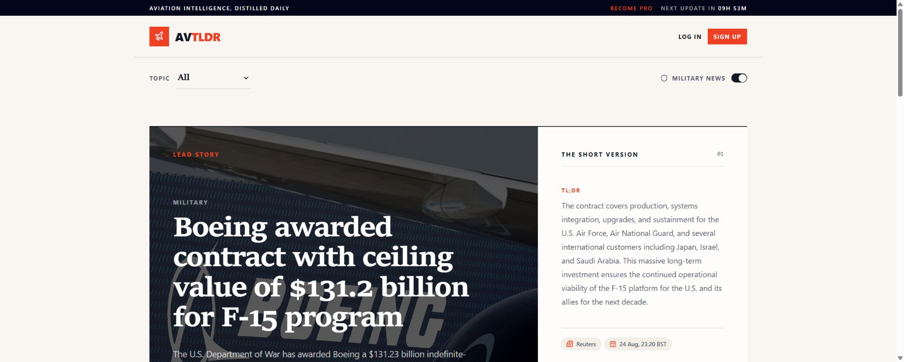 avtldr.news homepage